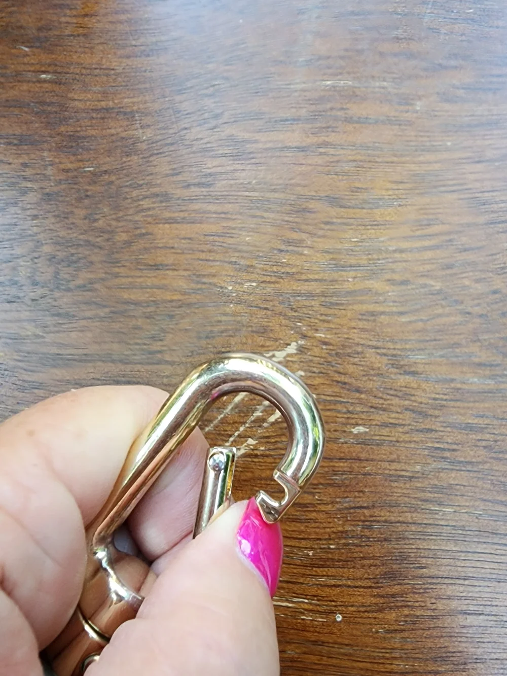 Lululemon Never Lost Keychain Metallic Wordmark Blue Gold NWOT